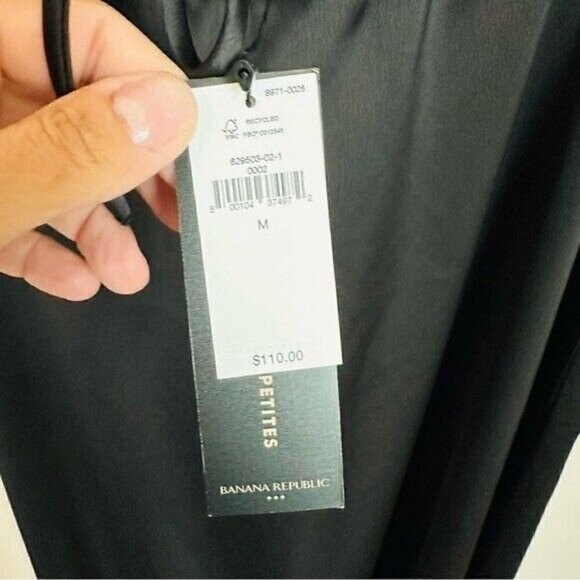 Banana Republic Front Twist-Front Maxi Slip Dress Mobwife  Black Size Medium - Picture 8 of 11